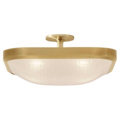 Uno Square Ceiling Light by Gaspare Asaro-Satin Brass Finish
