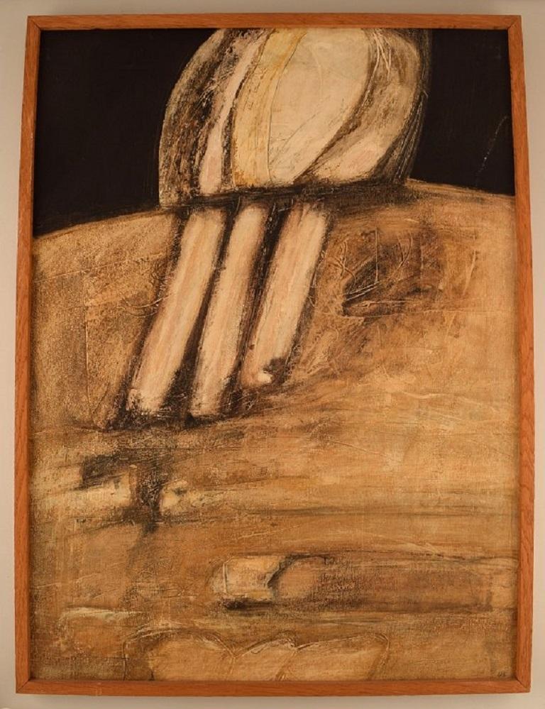 Uno Svensson (1929-2012), Sweden. Oil on board. Abstract composition. Mid-20th century.
The board measures: 76 x 56 cm.
The frame measures: 1.5 cm.
In excellent condition.
Signed in monogram.