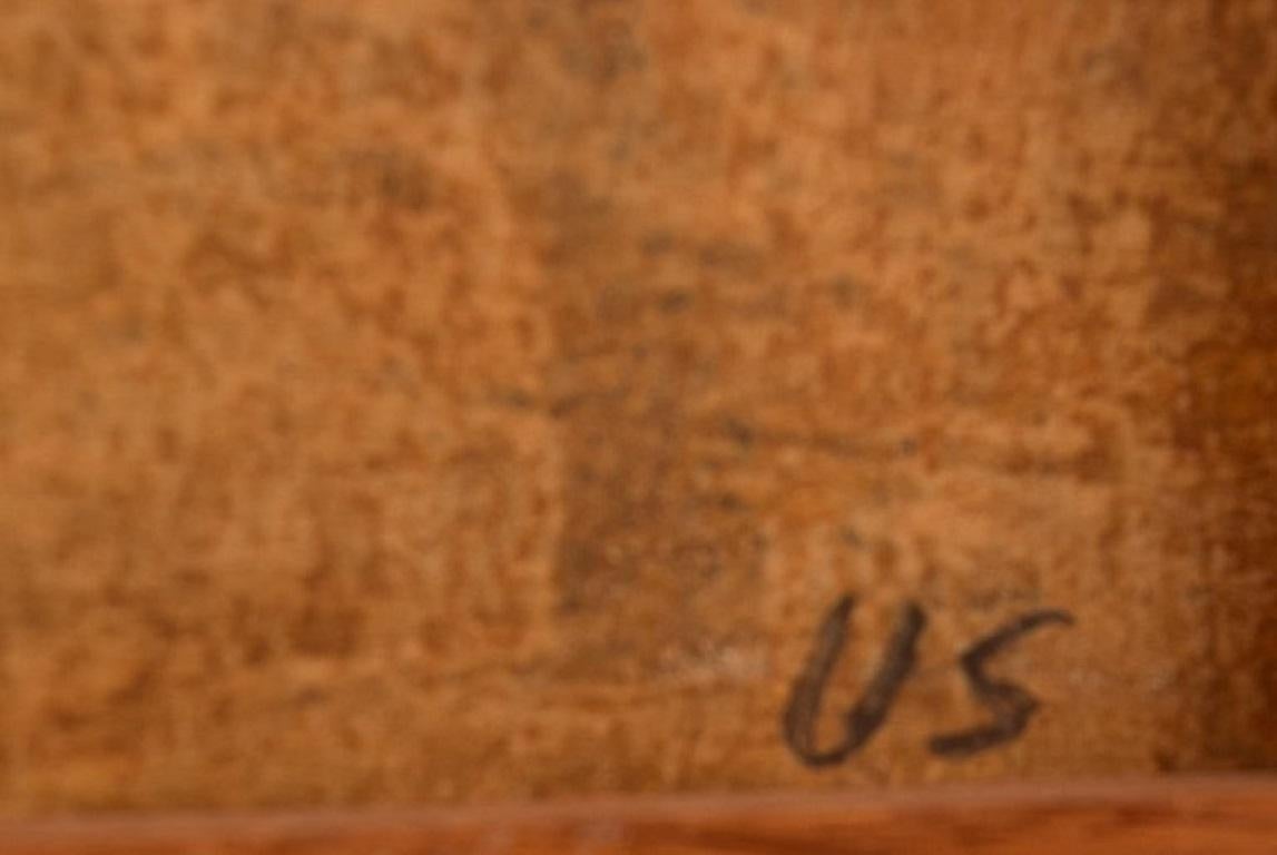 Uno Svensson Schweden, Öl auf Karton, abstrakte Komposition, Mitte des 20. Jahrhunderts (Sonstiges) im Angebot