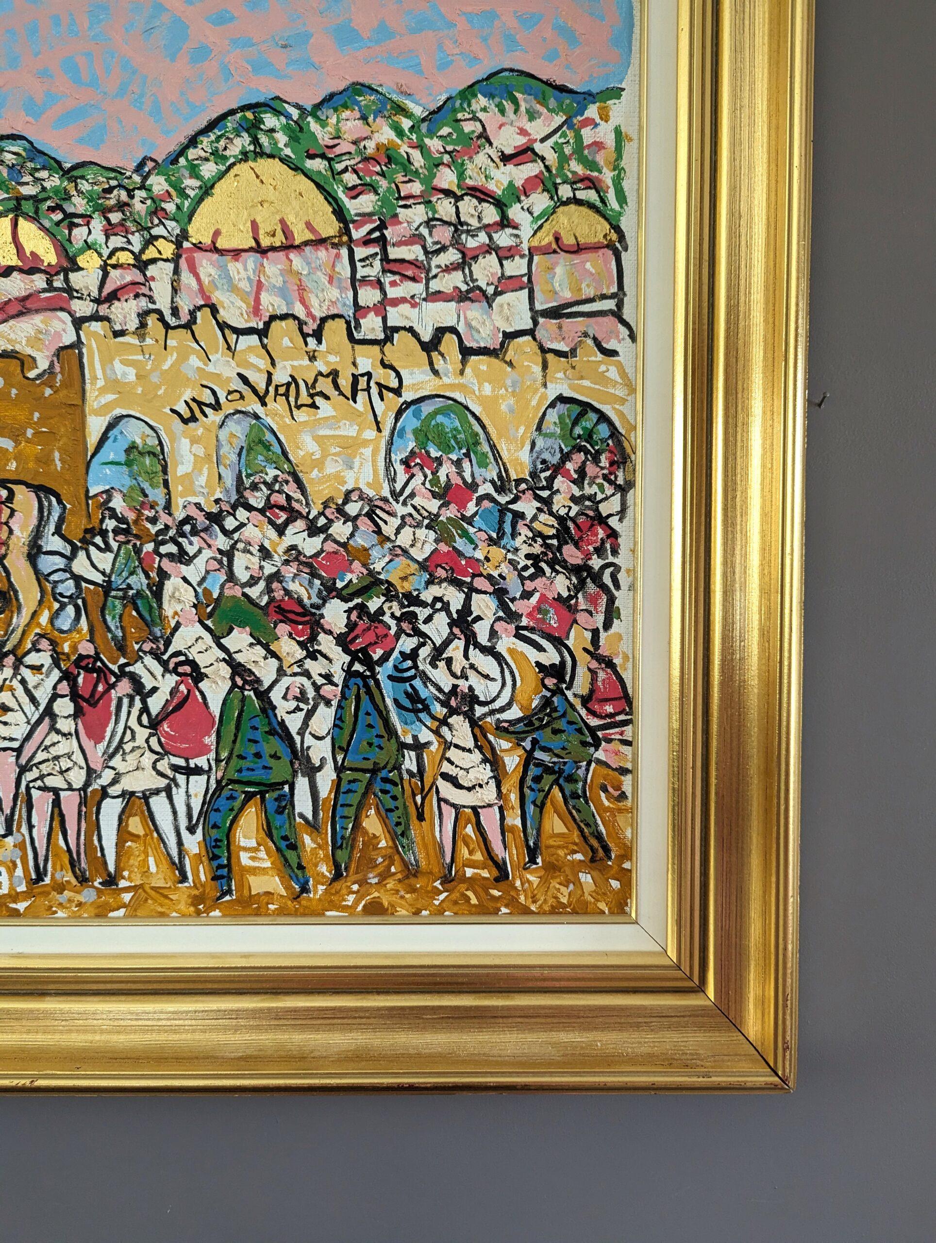 Vintage Mid-Century Expressionist Figurative Oil Painting - Desert Land 6