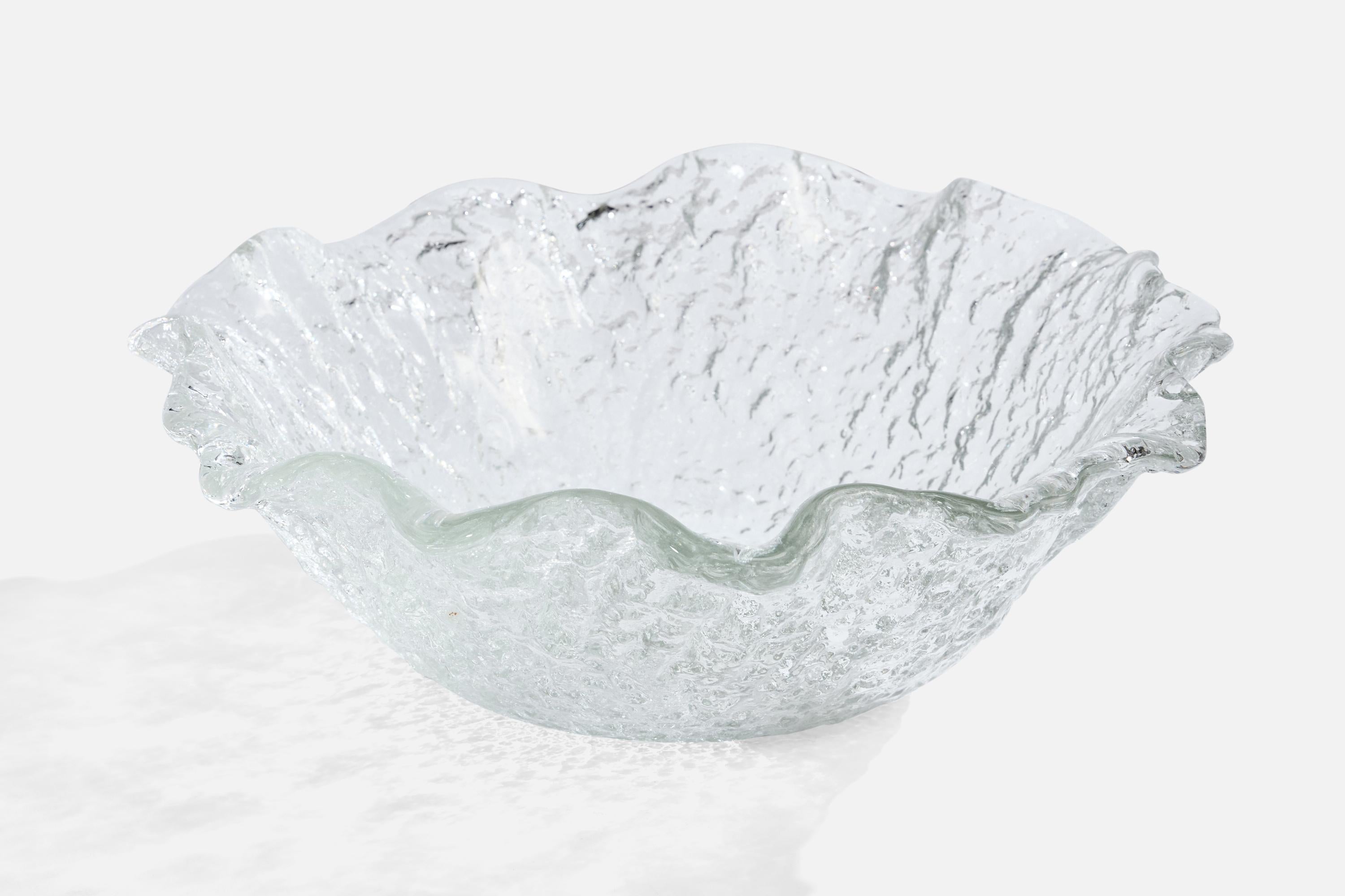 Mid-Century Modern Uno Westerberg, Bowl, Glass, Sweden, 1960s For Sale