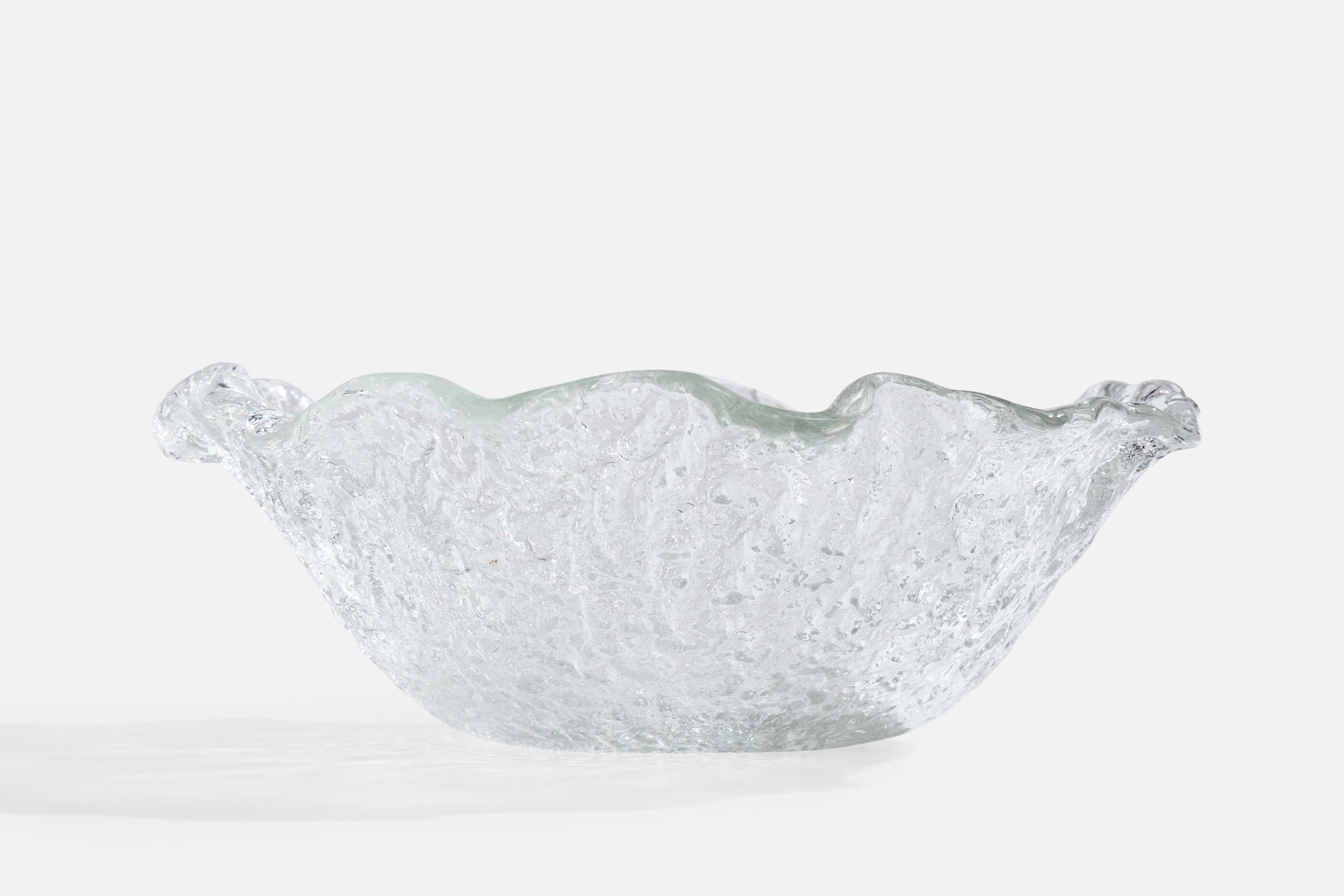 Swedish Uno Westerberg, Bowl, Glass, Sweden, 1960s For Sale