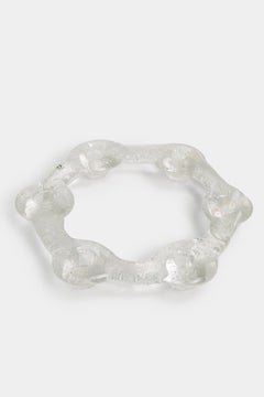 Uno Westerberg Pukeberg Glass Candle Holder, 1970s