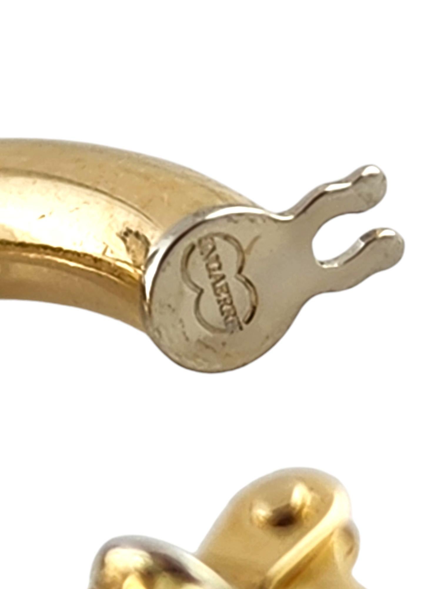 UnoAEre 18 Karat Yellow & White Gold Hoop Earrings #18779 3