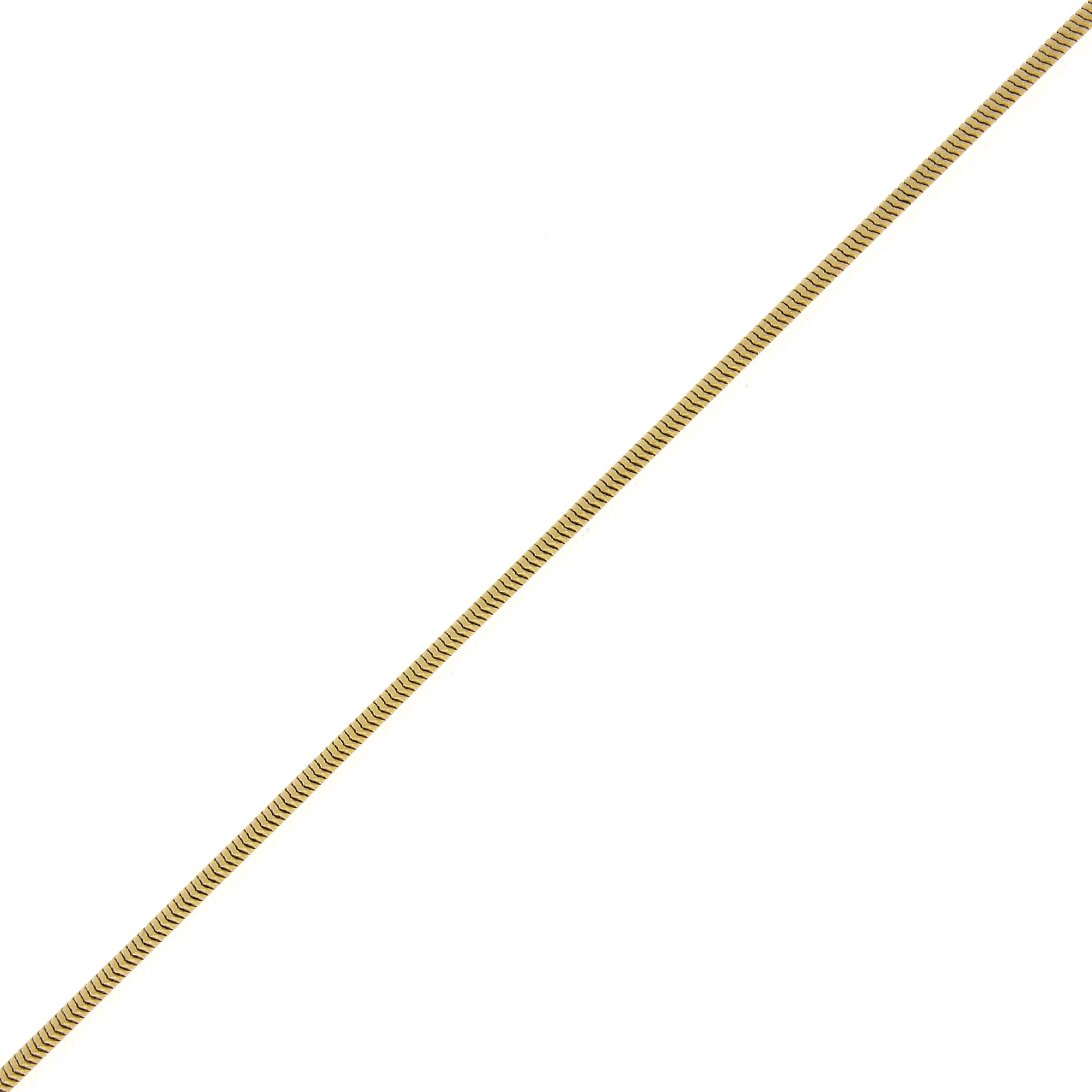 UnoAErre - Collier en or jaune 14 carats avec chaîne à maillons serpents plats et griffe de homard de 18 pouces en vente 1