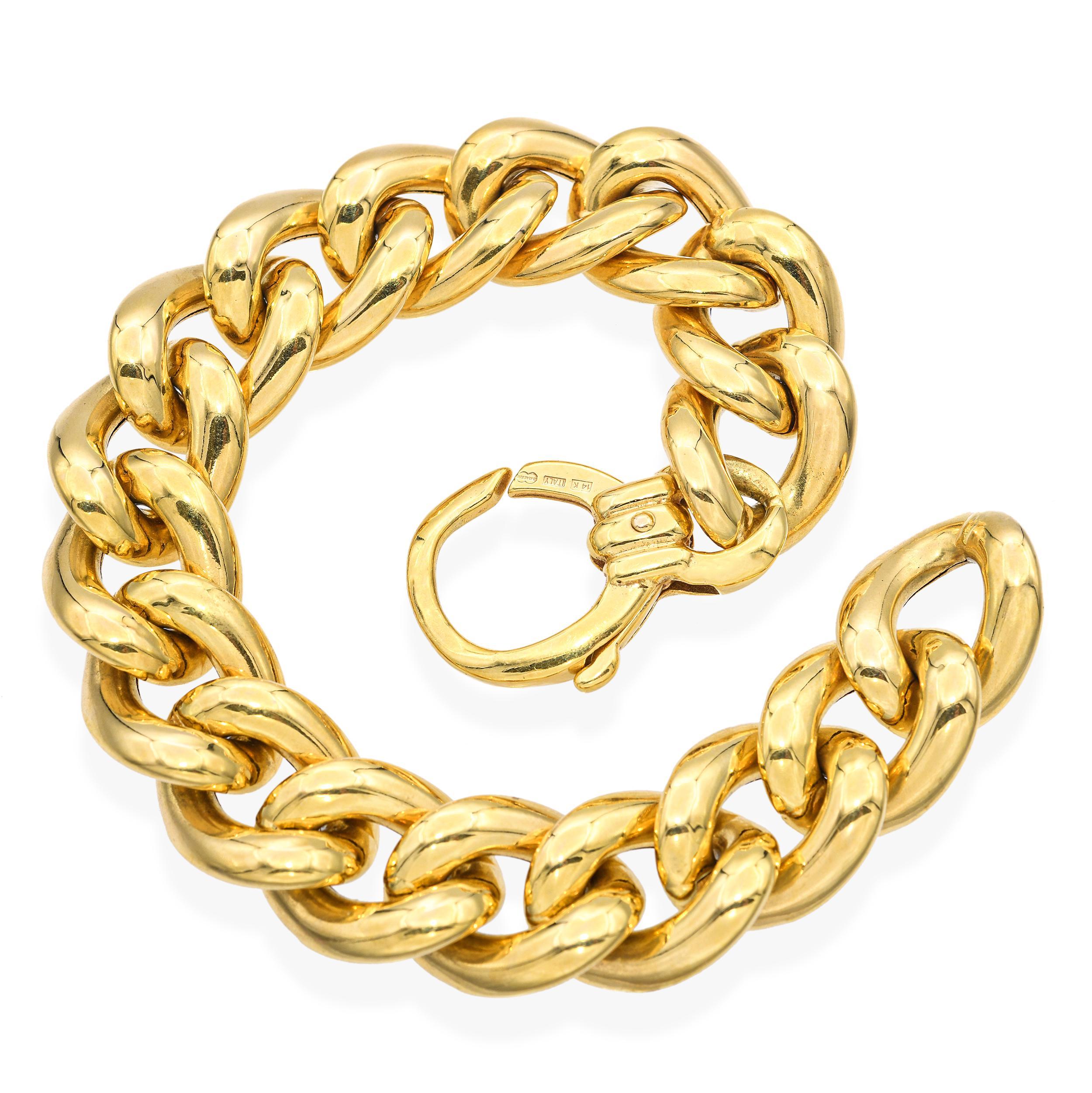 De las mujeres Unoaerre Pulsera Cadena Gruesa Oro Amarillo 14k en venta