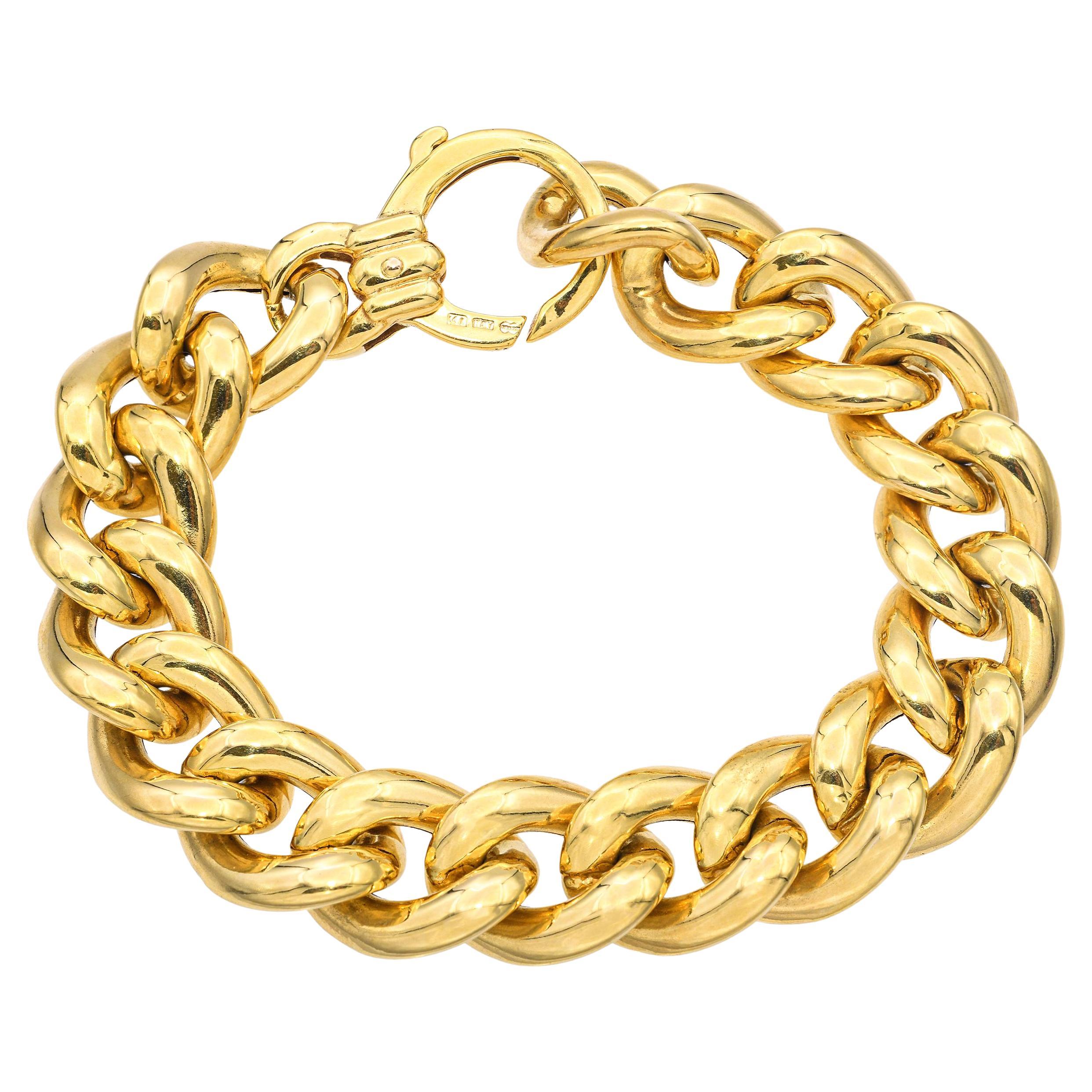 Unoaerre Pulsera Cadena Gruesa Oro Amarillo 14k en venta