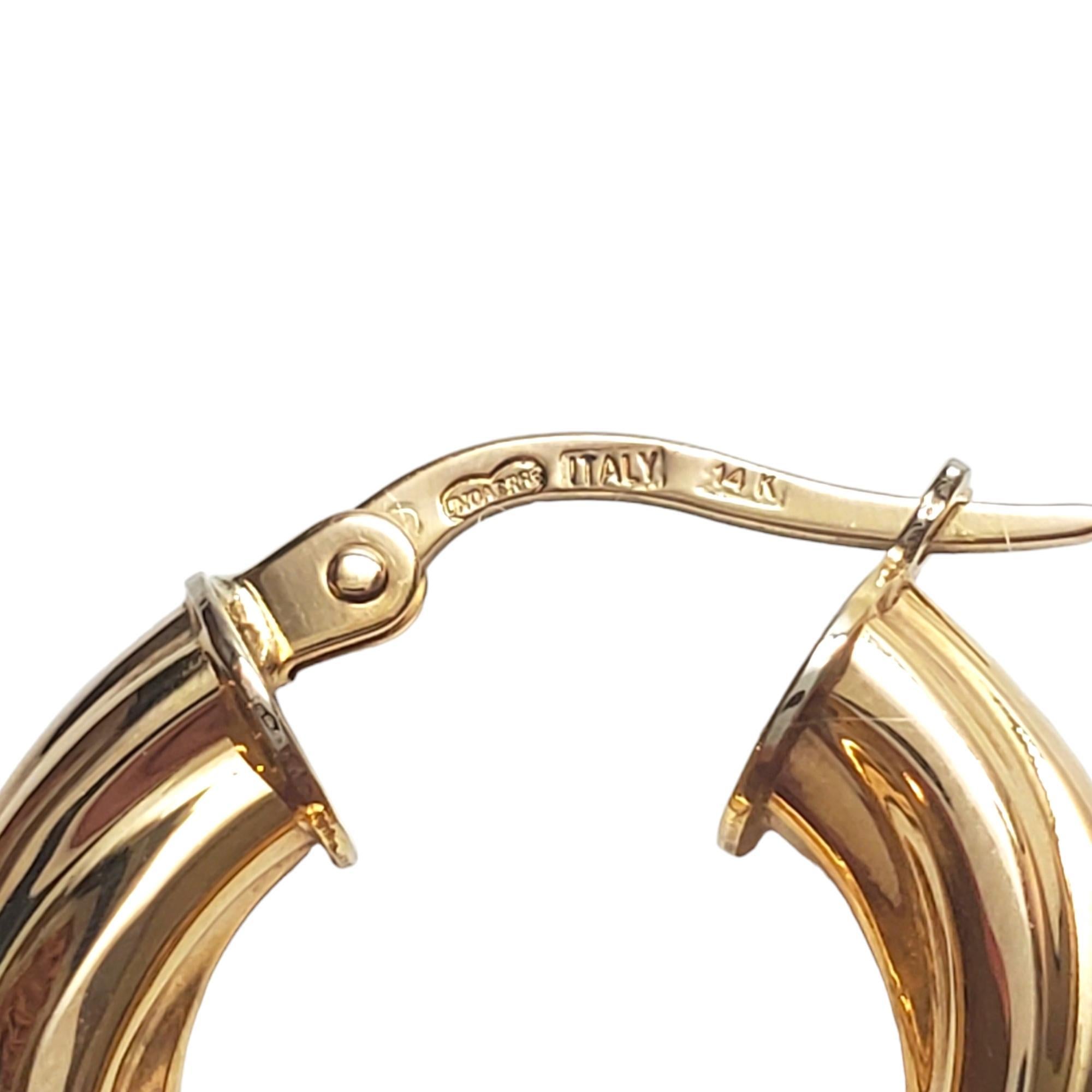 Women's UnoAErre 14K Yellow Gold Twisted Hoop Earrings #17624
