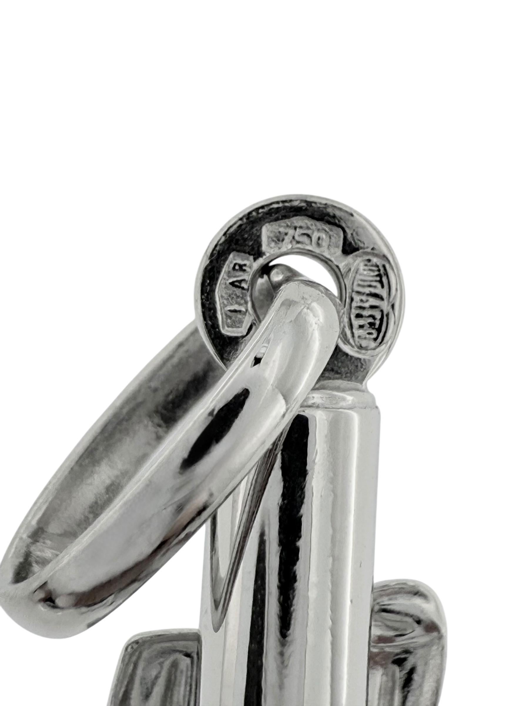 UnoAErre 18 karat White Gold Italian Crucifix For Sale 1