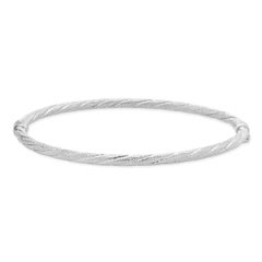 Unoaerre Bracelet jonc torsadé texturé en or blanc 18 carats