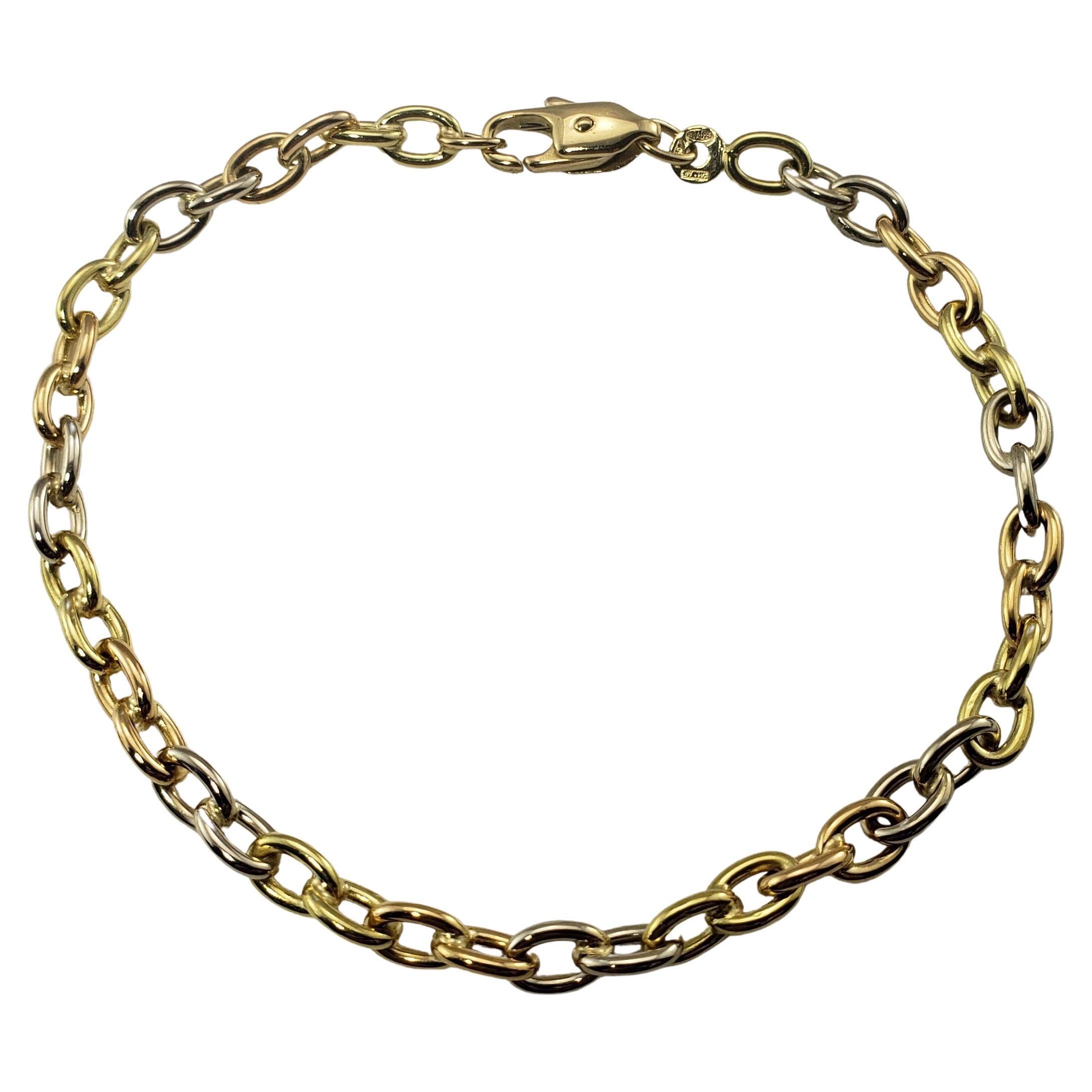 18 Karat Yellow Gold Byzantine Link UnoAErre Bracelet For Sale at 1stDibs