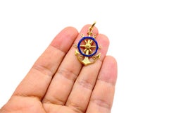 UnoAErre 18k Gold Pendant Anchor Charm Nautical Jewelry
