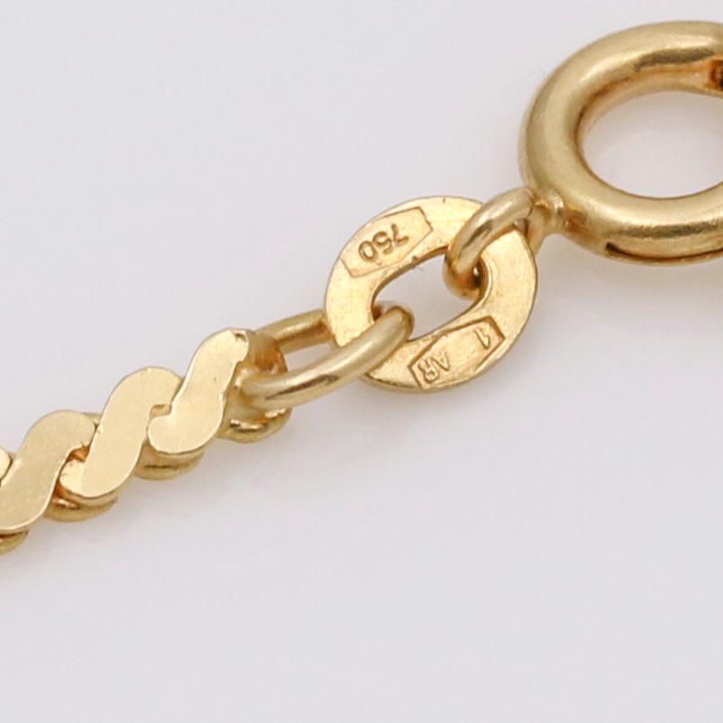  UnoAErre Collier unisexe en or jaune 18 carats avec chaîne à maillons en forme de serpent Unisexe 