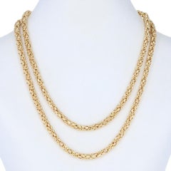 UnoAerre Byzantine Chain Necklace, 18 Karat Yellow Gold Italy