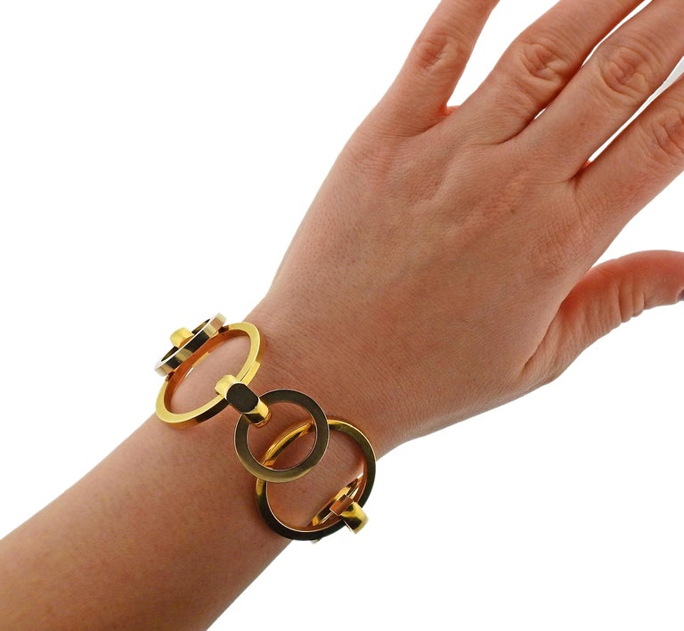 UnoAErre Gold Link Bracelet For Sale at 1stDibs