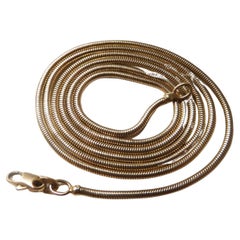 Unoaerre Italy 14k Yellow Gold Snake Chain Necklace Retro