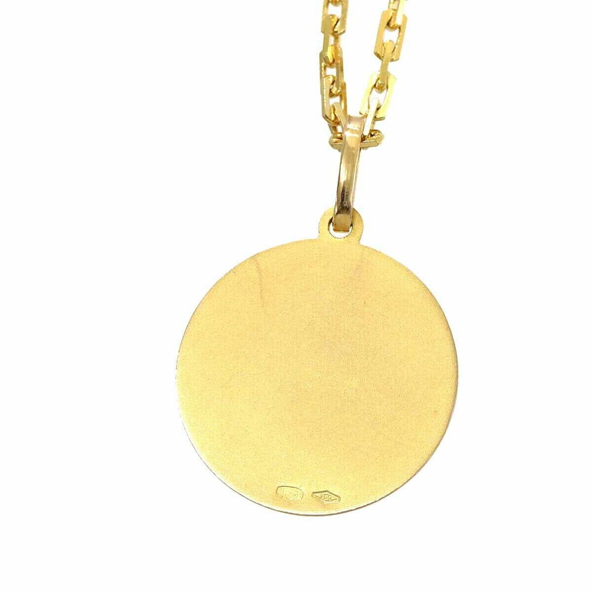 UnoAErre Italy 18k Yellow Gold Sagittarius Zodiac Necklace Vintage In Excellent Condition In Beverly Hills, CA