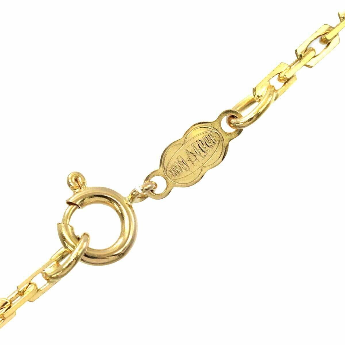 UNOAERRE ITALY 18k Gelbgold Halskette mit Sternzeichen-Sagittarius Vintage 1