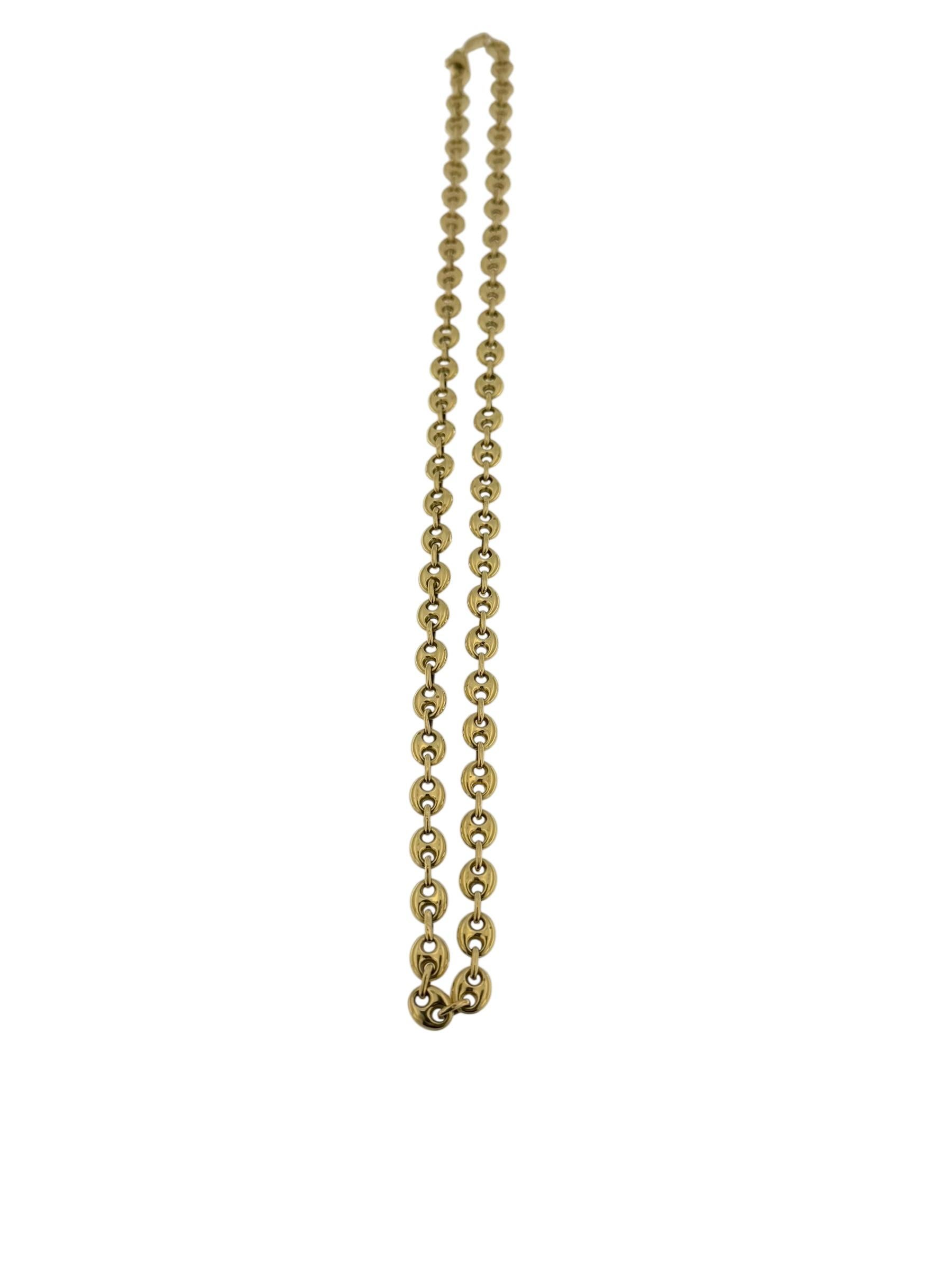 Moderne UnoAErre Collier à maillons marins en or jaune 18 carats en vente