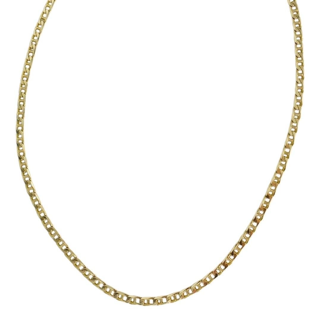 UnoAErre Men's 4.25mm Mariner Curbed Link Chain Necklace 14k Gold. Very elegant by famous Italian designer UnoAErre. The chain weights 19.5g and is 20 inches long. Made in Italy