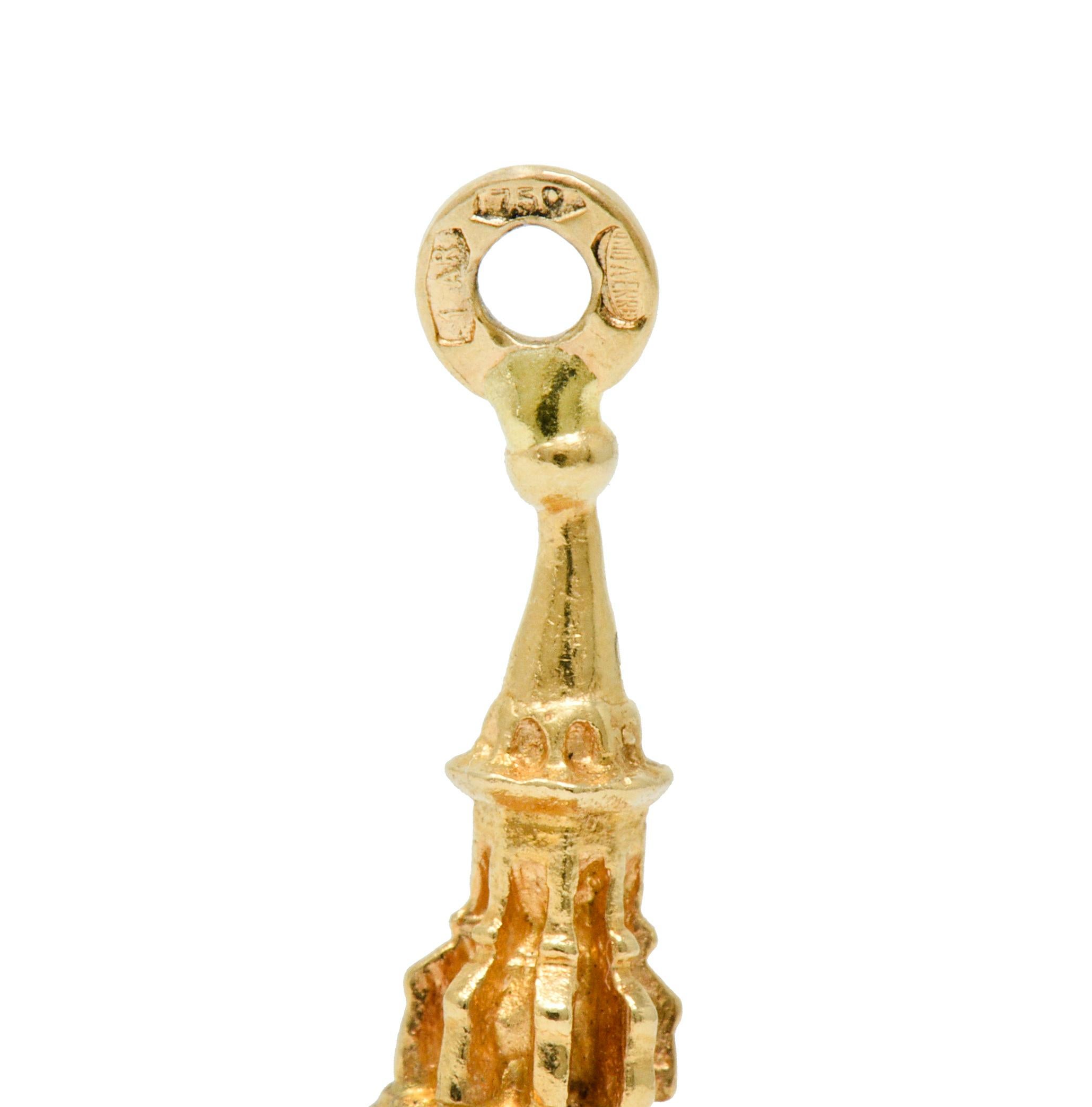 Women's or Men's UnoAErre Vintage 18 Karat Gold Florentine Duomo Basilica Charm