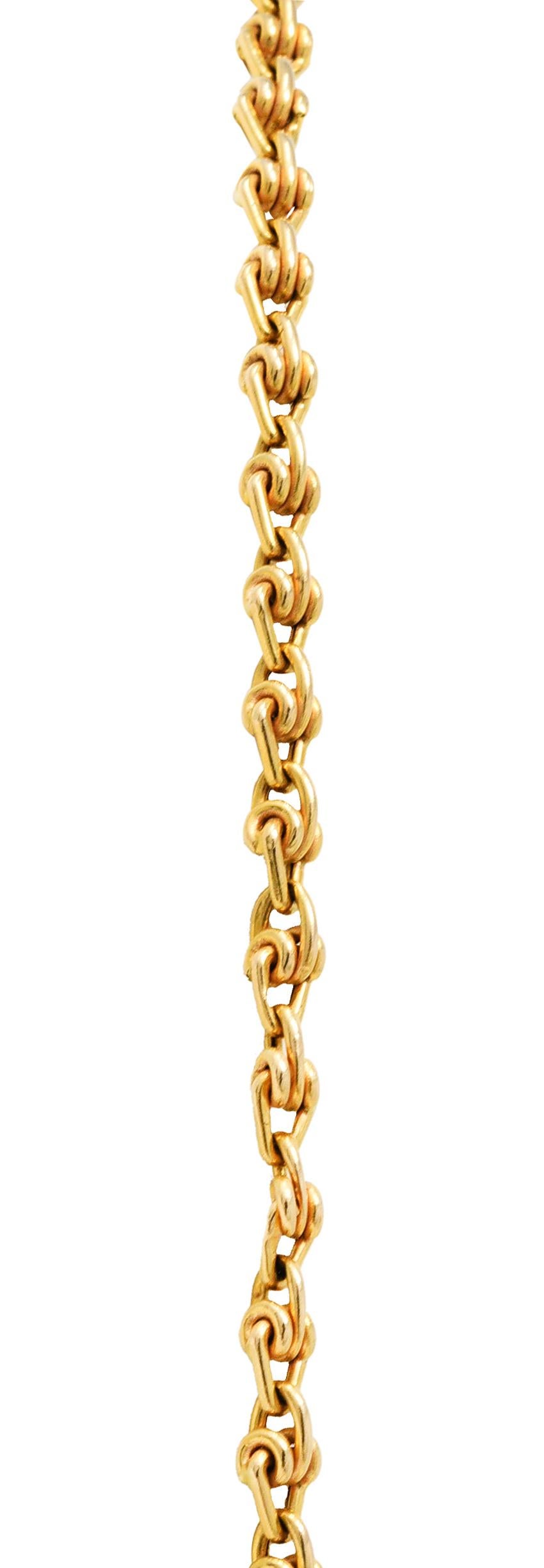 Unoaerre Vintage Italian 14 Karat Gold Chain Necklace In Excellent Condition In Philadelphia, PA