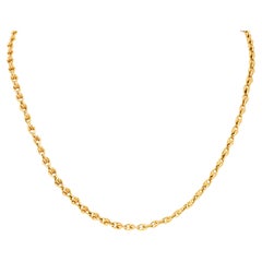 Unoaerre Vintage Italian 14 Karat Gold Chain Necklace
