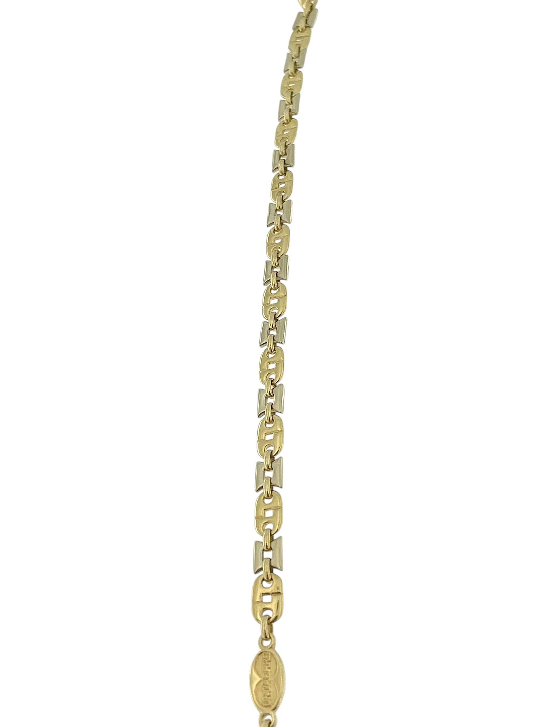 Modern UnoAErre Yellow and White Gold Bracelet For Sale