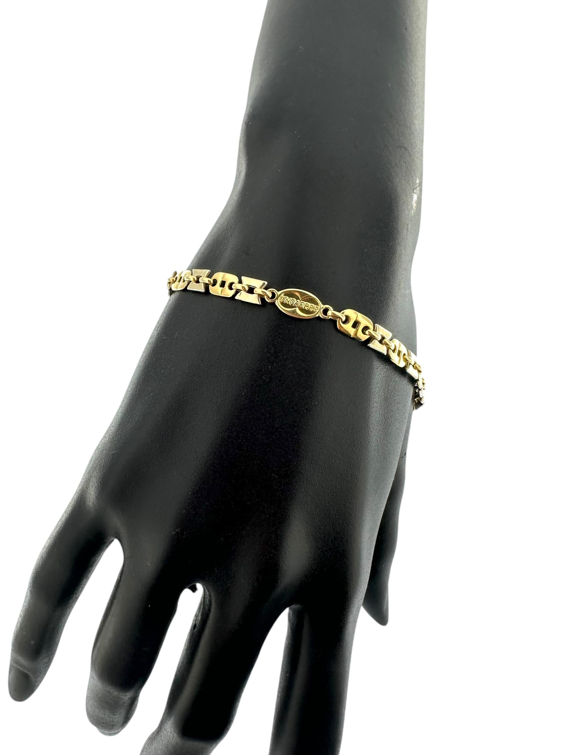 UnoAErre Yellow and White Gold Bracelet For Sale 1