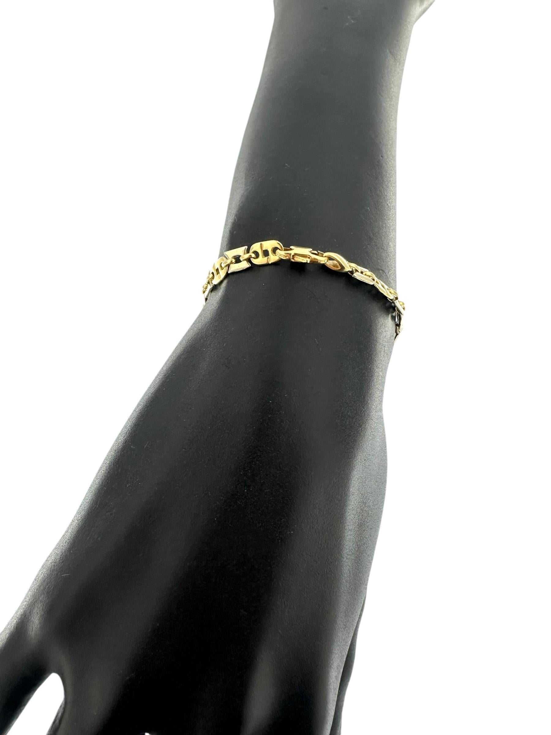 UnoAErre Yellow and White Gold Bracelet For Sale 3