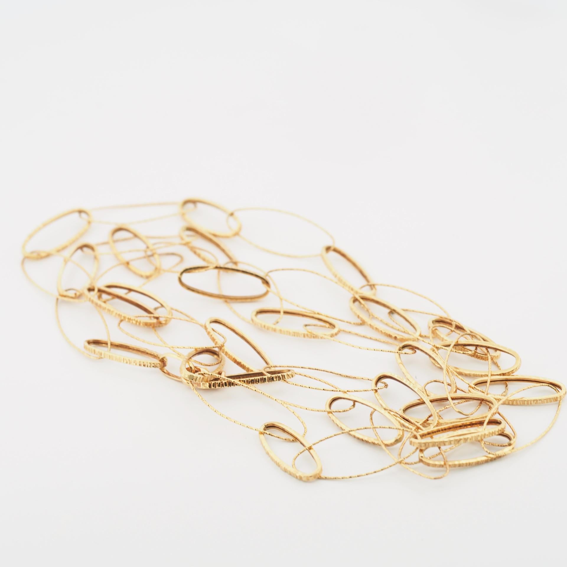 Collana UnoAErre in oro giallo da 7,4 grammi con design a Link In condizioni buone in vendita a Kobe, Hyogo