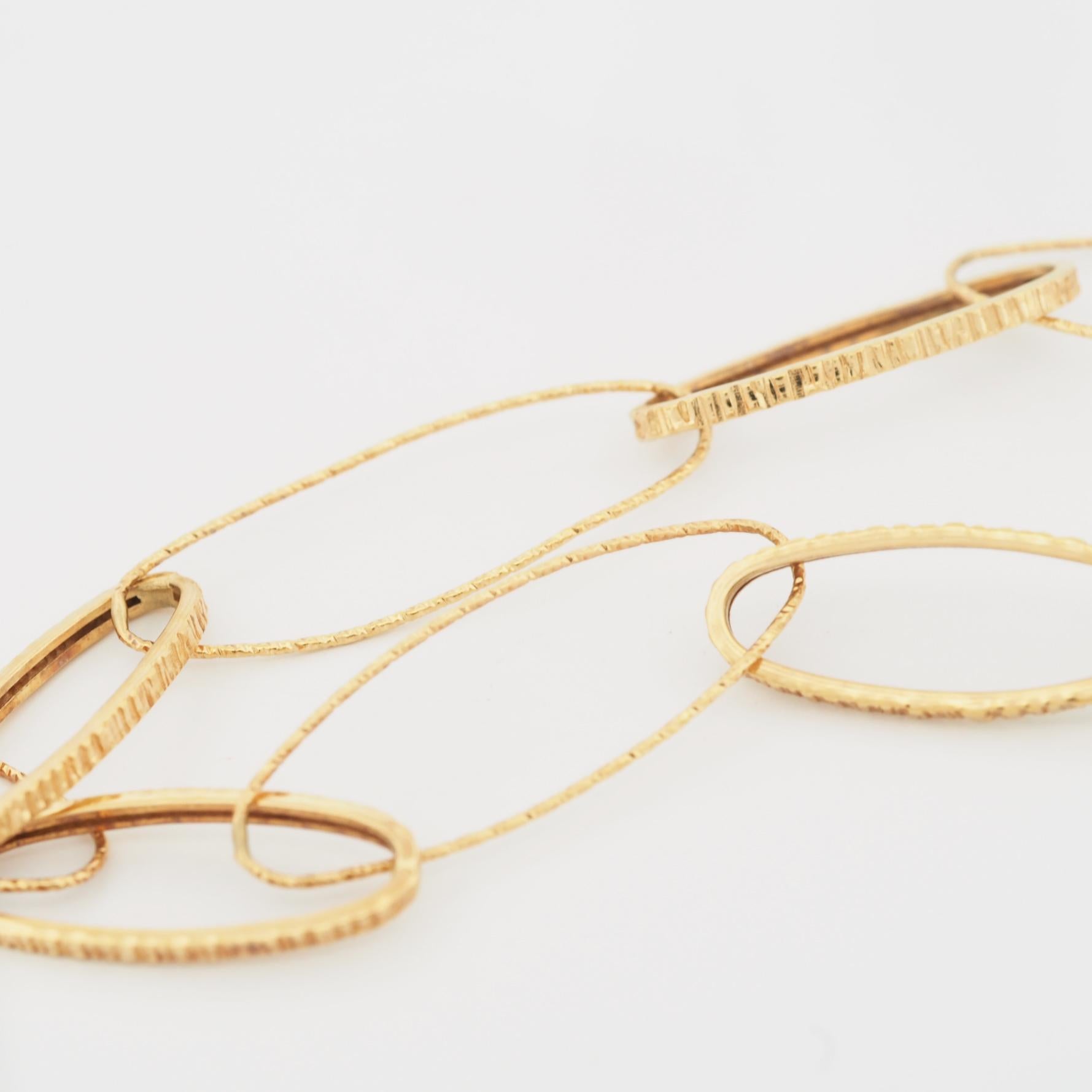 Collana UnoAErre in oro giallo da 7,4 grammi con design a Link in vendita 2