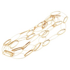 Unoaerre Yellow Gold 7.4 Grams Link Design Necklace