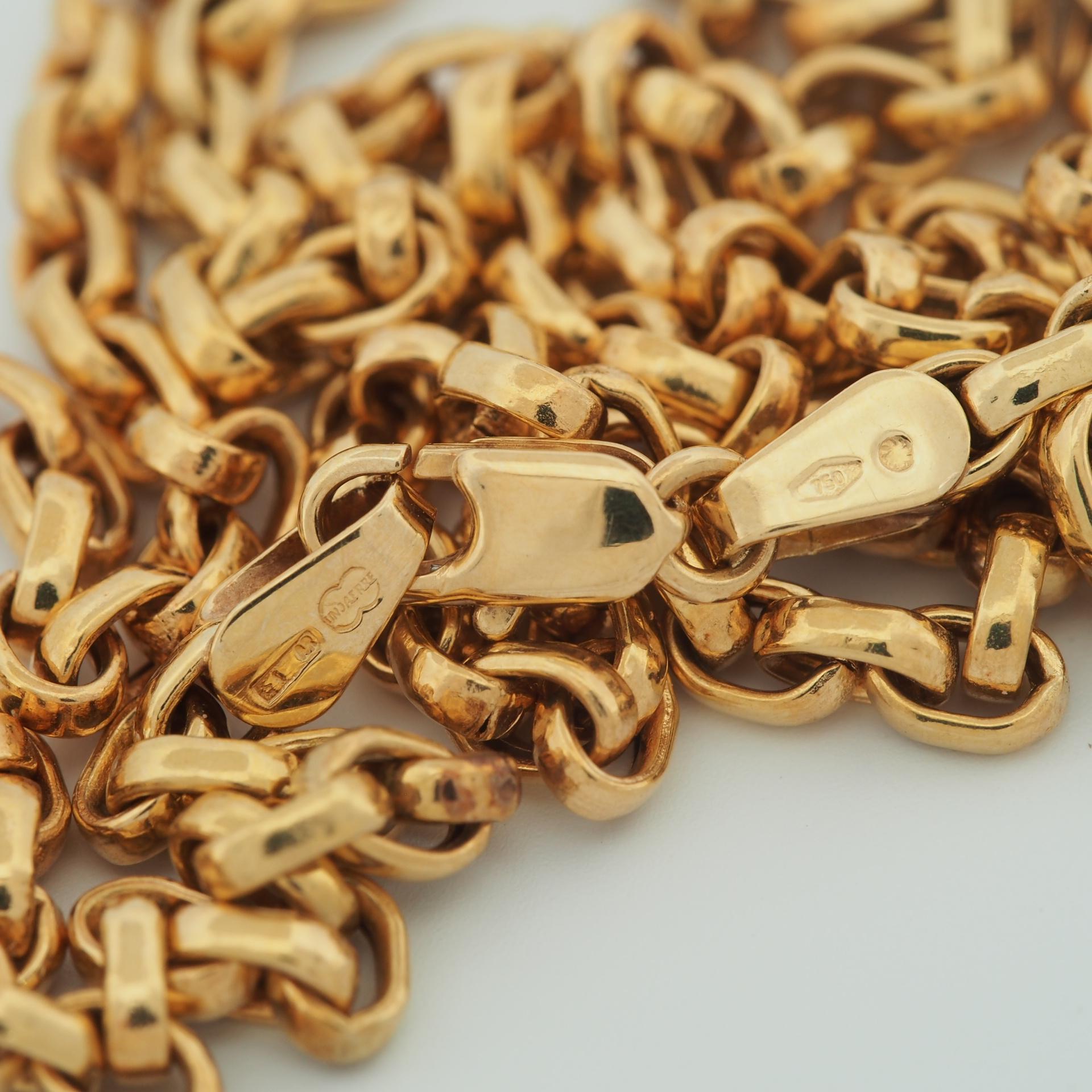 Unoaerre Yellow Gold 7.8 Grams Link Chain Necklace For Sale 1