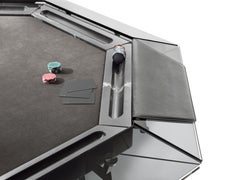 Contemporary All Black 8 Player Poker Table With Marble and Glass by Impatia