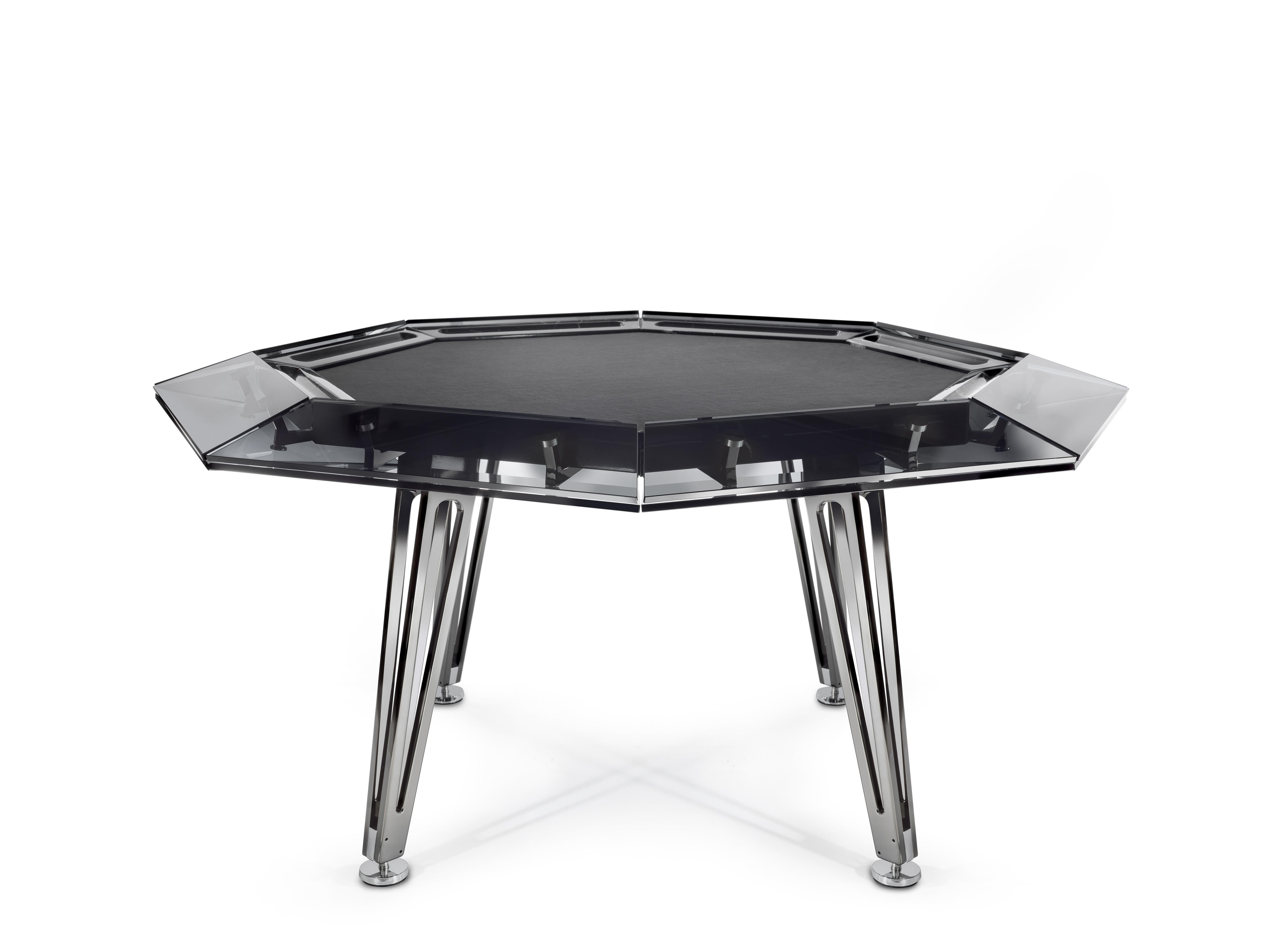 glass poker table