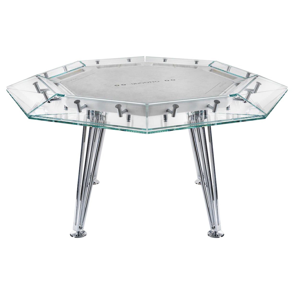 Unootto Black 8 Players Poker Table Pearl White Desktop, Impatia