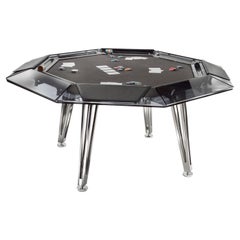 Unootto Black Marble 8 Players Poker Table by Impatia