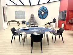 Unootto Marble 10 Players Poker Table Light Blue Desktop, Impatia