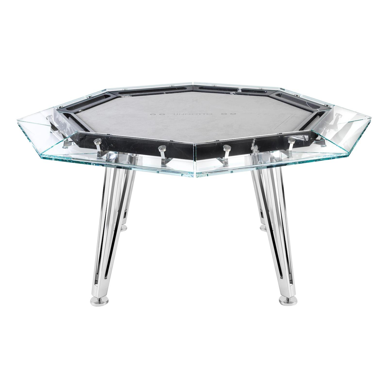 Unootto Marble, 8 Players, Contemporary Design Poker Table by Impatia