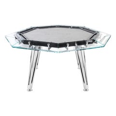 Table de poker Unootto en marbre, 8 joueurs, design contemporain, par Impatia