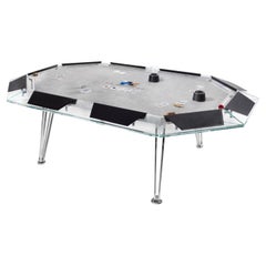 Unootto White Marble 10 Players Poker Table by Impatia