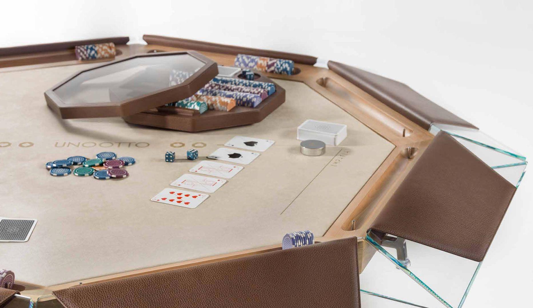 Unootto Holz-Pokertisch mit 8spielern, Unootto im Zustand „Neu“ im Angebot in Beverly Hills, CA