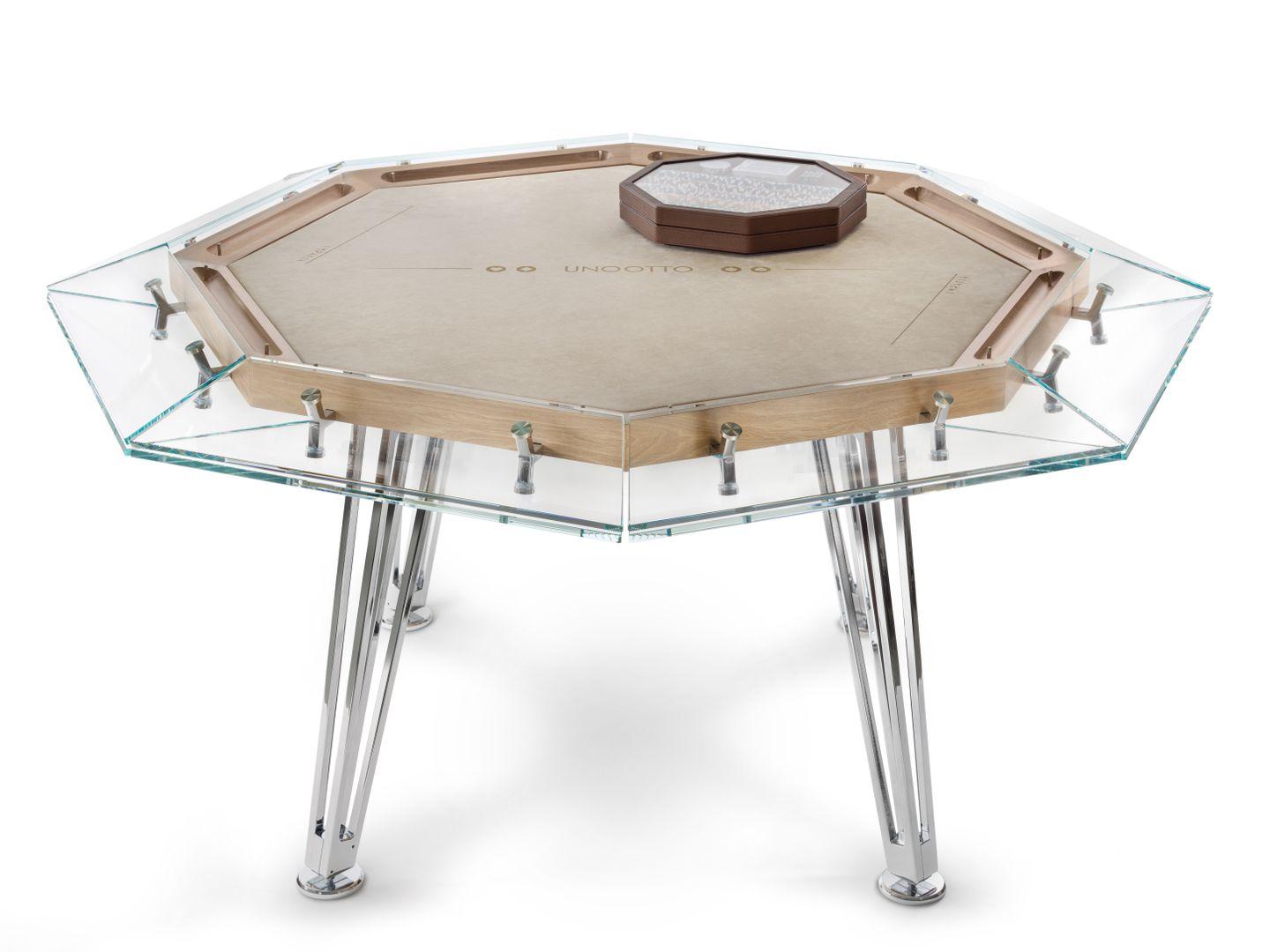 Unootto Wood 8 Players Poker Table