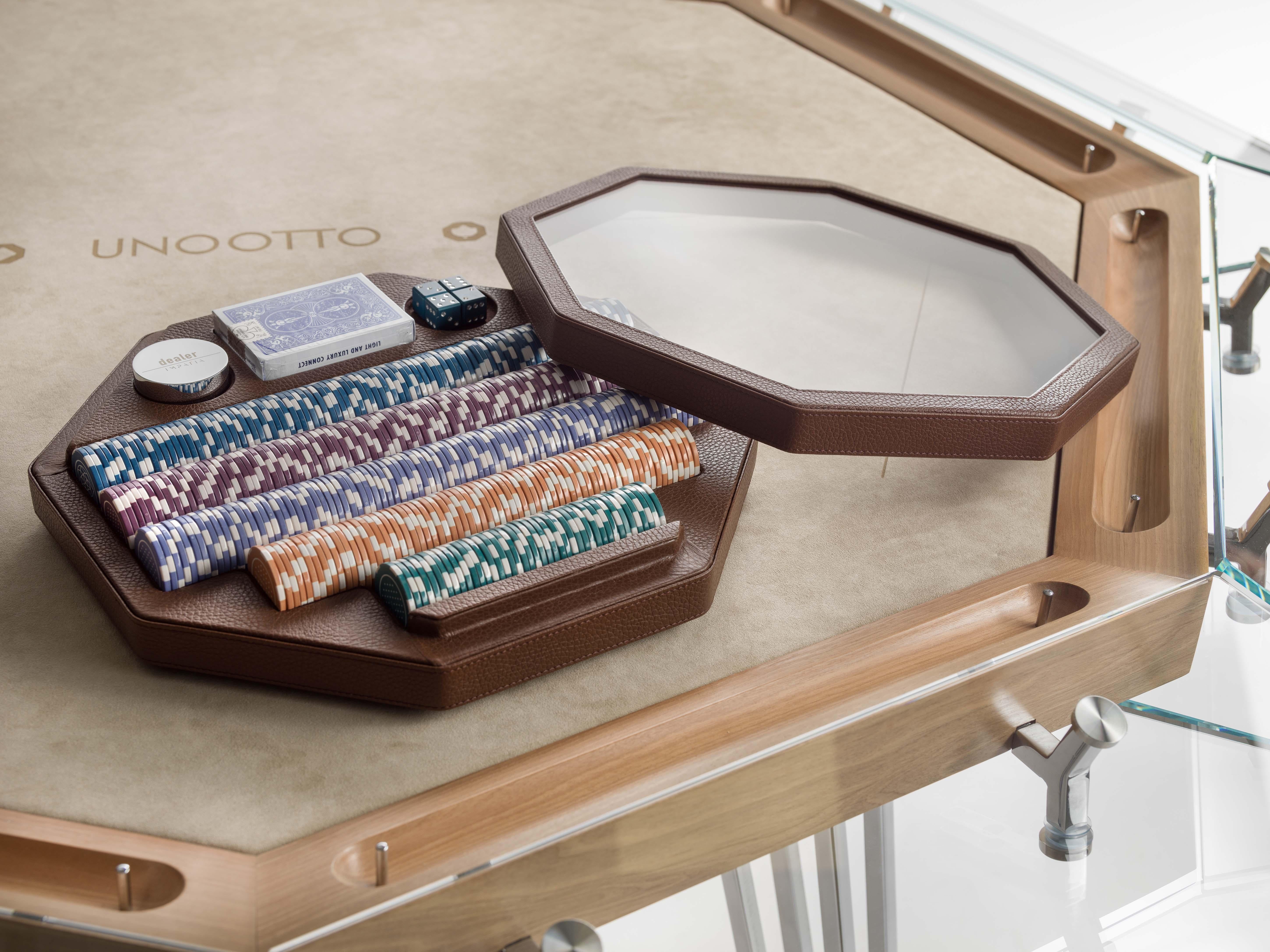 wood poker table