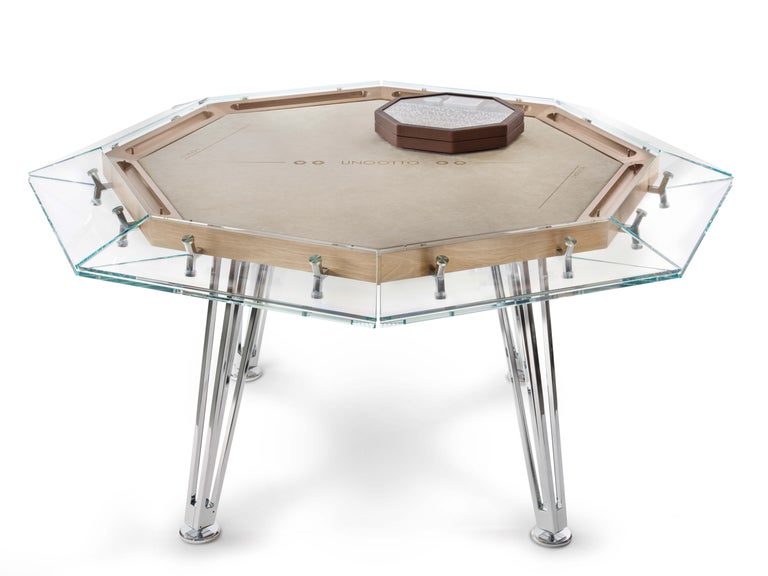 Unootto Wood Edition, 8 Player Poker Table, by Impatia In New Condition In Geneve, CH