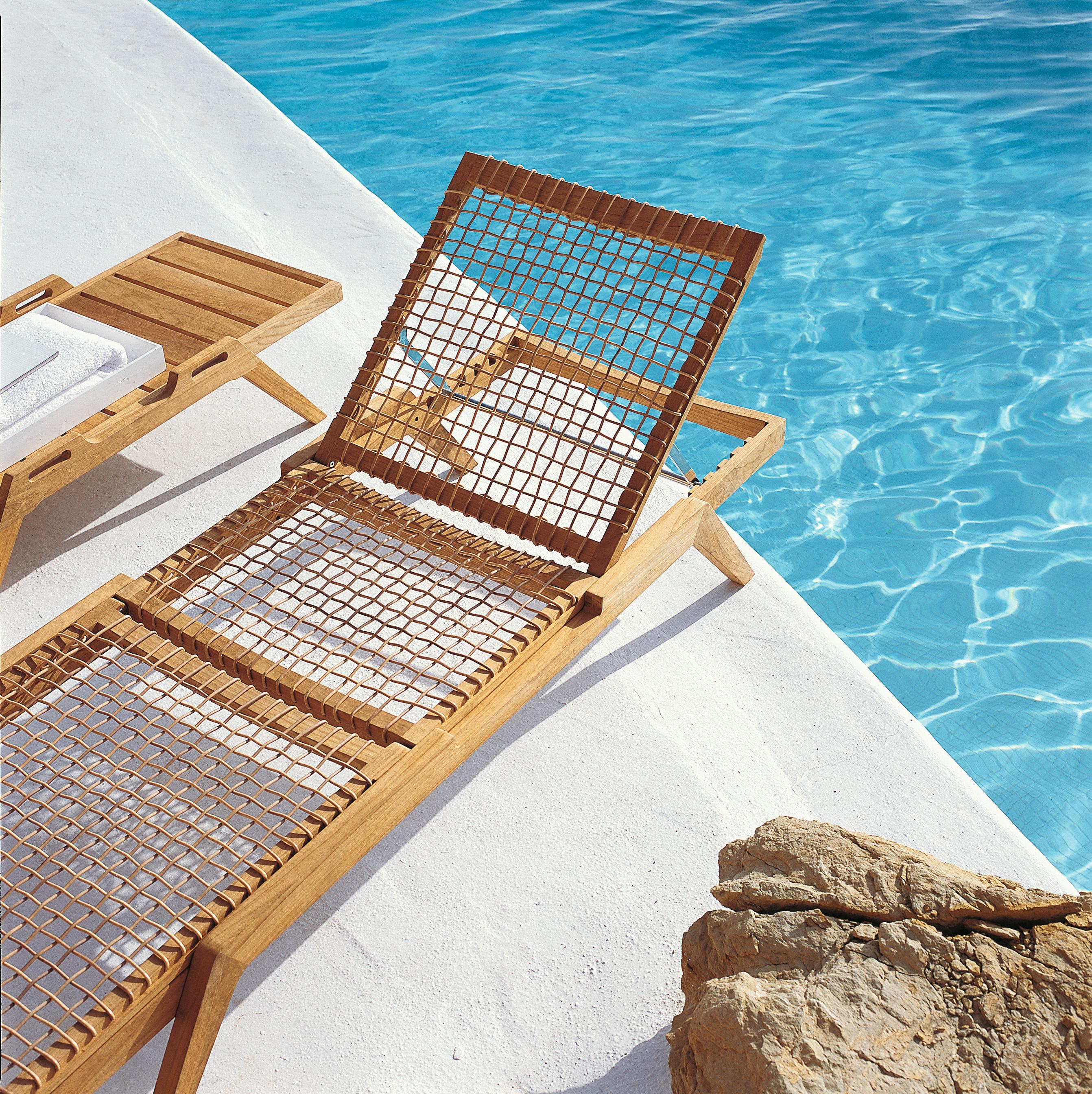 Teak Unopiu' Synthesis Sunlounger Outdoor Collection - IN STOCK For Sale