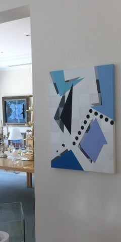 "Unpredictable" 2016 Geometrical Acrylic in pastell Canvas by Cecilia Setterdahl