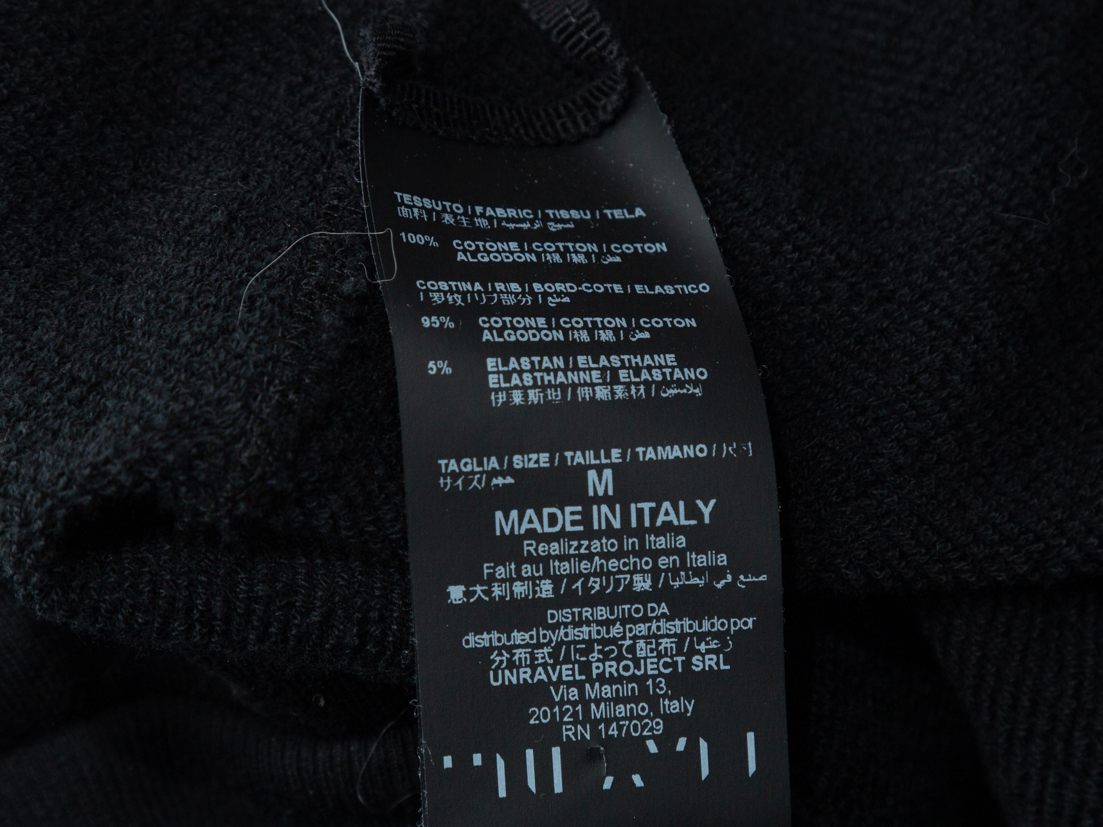 Unravel Project Black & White Distressed Sweatshirt 1