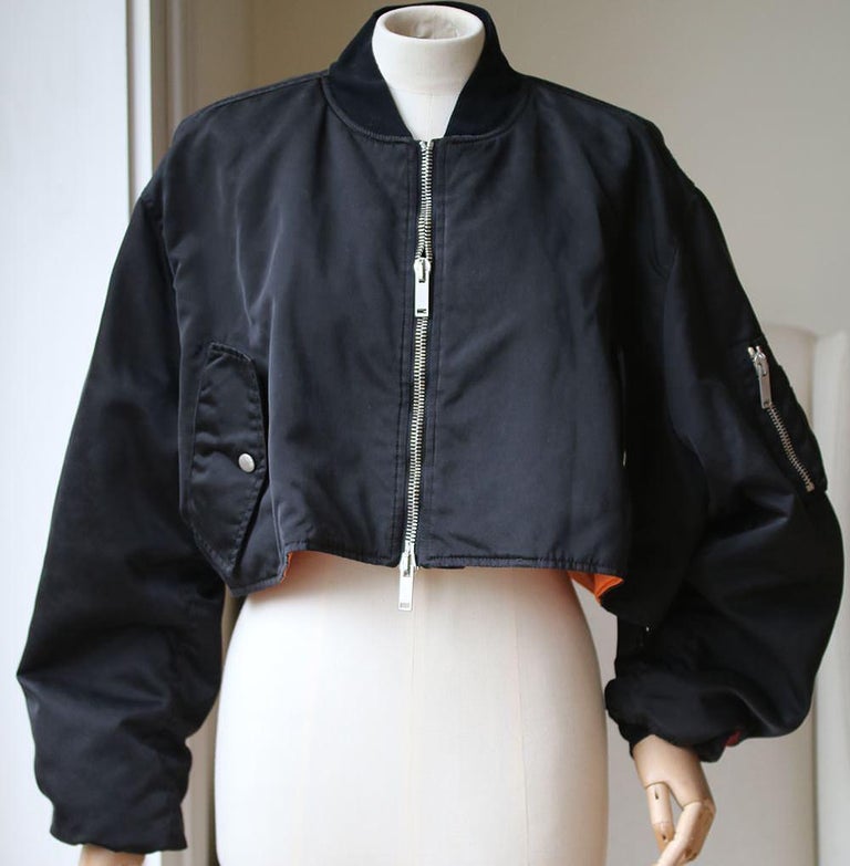 Unravel Project Embroidered Cropped Bomber Jacket For Sale at 1stDibs ...